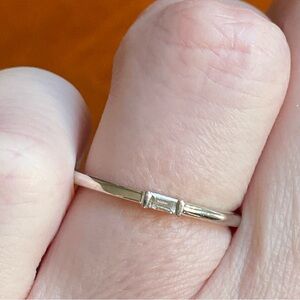 Diamond Baguette 14k White Gold Ring